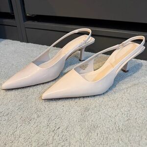 Elegant Cream Slingback Heels